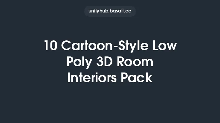 10 Cartoon-Style Low Poly 3D Room Interiors Pack Thumbnail