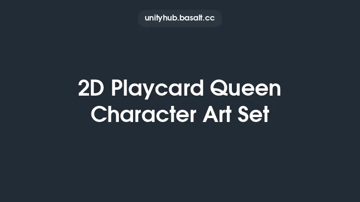 2D Playcard Queen Character Art Set Thumbnail