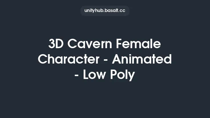 3D Cavern Female Character - Animated - Low Poly Thumbnail