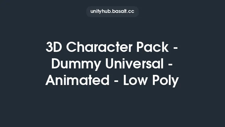 3D Character Pack - Dummy Universal - Animated - Low Poly Thumbnail