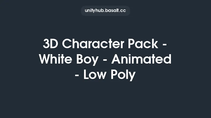 3D Character Pack - White Boy - Animated - Low Poly Thumbnail