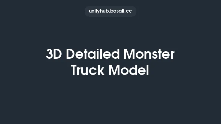 3D Detailed Monster Truck Model Thumbnail