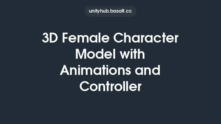 3D Female Character Model with Animations and Controller Thumbnail