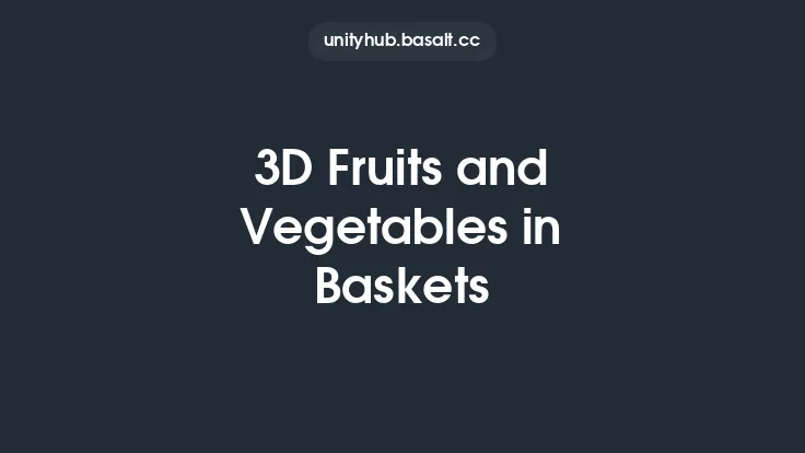 3D Fruits and Vegetables in Baskets Thumbnail