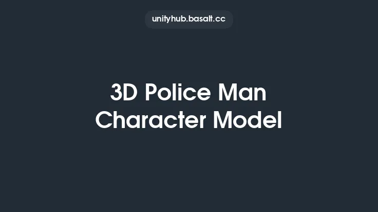 3D Police Man Character Model Thumbnail