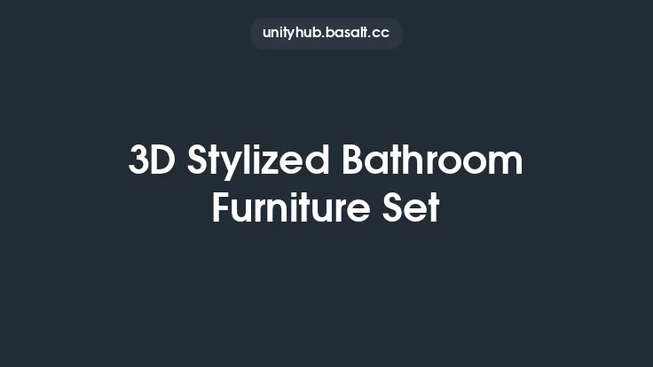 3D Stylized Bathroom Furniture Set Thumbnail