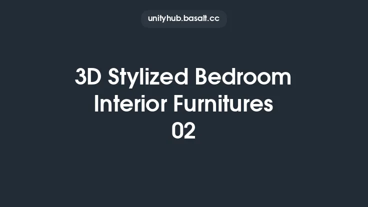 3D Stylized Bedroom Interior Furnitures 02 Thumbnail