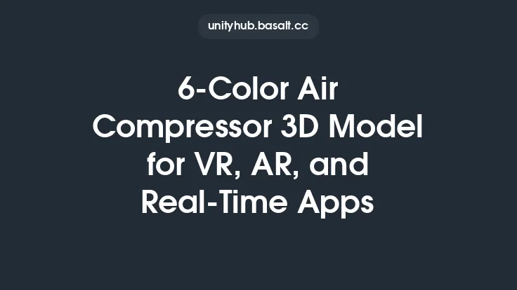 6-Color Air Compressor 3D Model for VR, AR, and Real-Time Apps Thumbnail