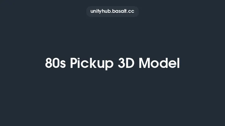 80s Pickup 3D Model Thumbnail
