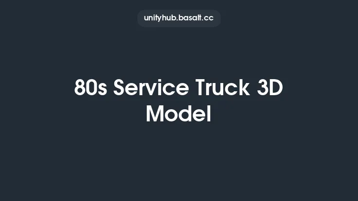 80s Service Truck 3D Model Thumbnail