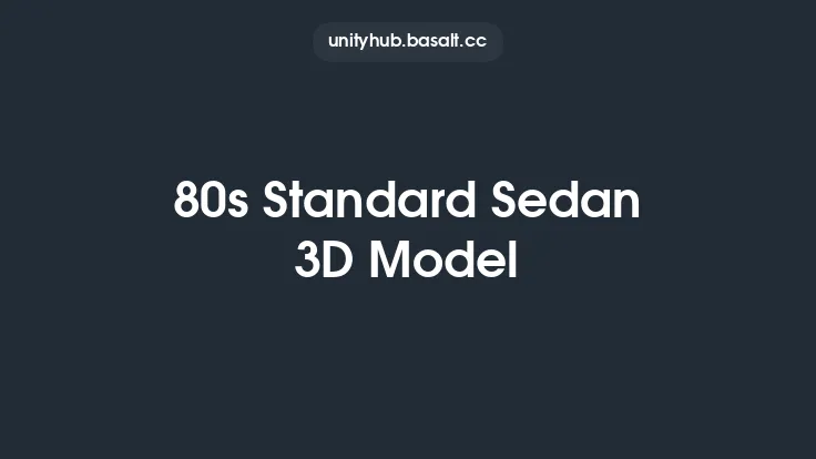 80s Standard Sedan 3D Model Thumbnail