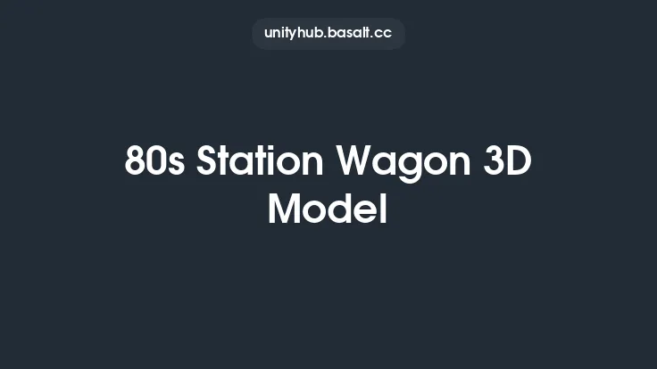 80s Station Wagon 3D Model Thumbnail