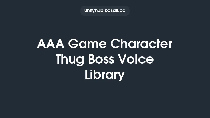 AAA Game Character Thug Boss Voice Library Thumbnail