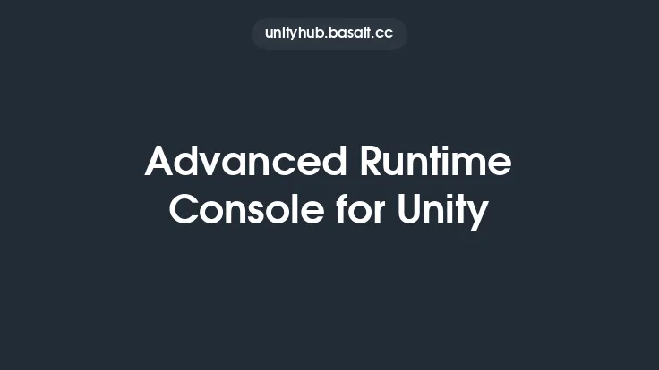 Advanced Runtime Console for Unity Thumbnail