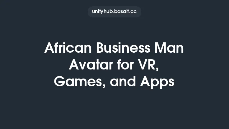 African Business Man Avatar for VR, Games, and Apps Thumbnail