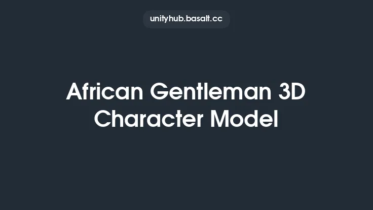 African Gentleman 3D Character Model Thumbnail