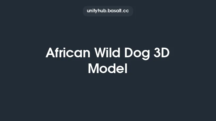 African Wild Dog 3D Model Thumbnail