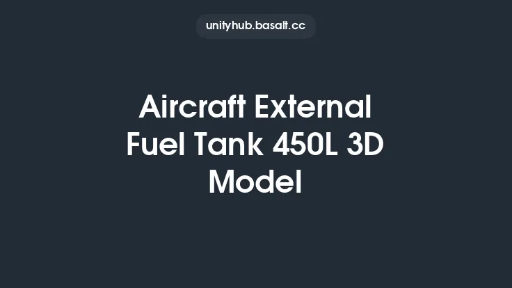 Aircraft External Fuel Tank 450L 3D Model Thumbnail