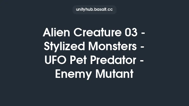 Alien Creature 03 - Stylized Monsters - UFO Pet Predator - Enemy Mutant Thumbnail