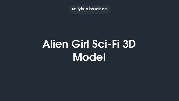 Alien Girl Sci-Fi 3D Model Thumbnail