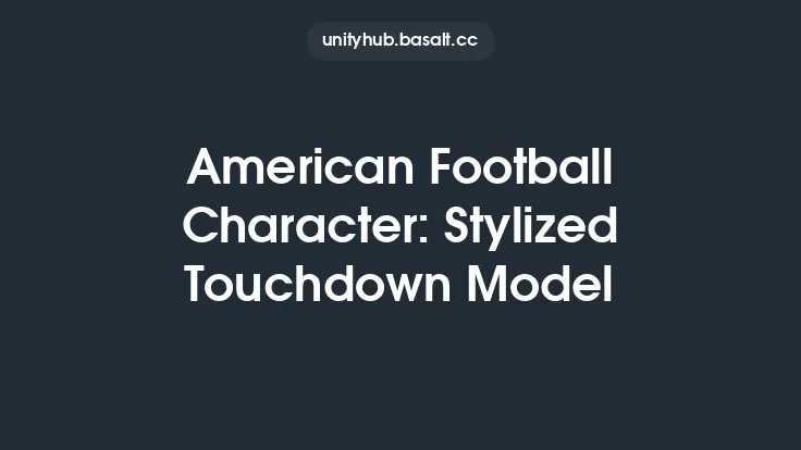 American Football Character: Stylized Touchdown Model Thumbnail