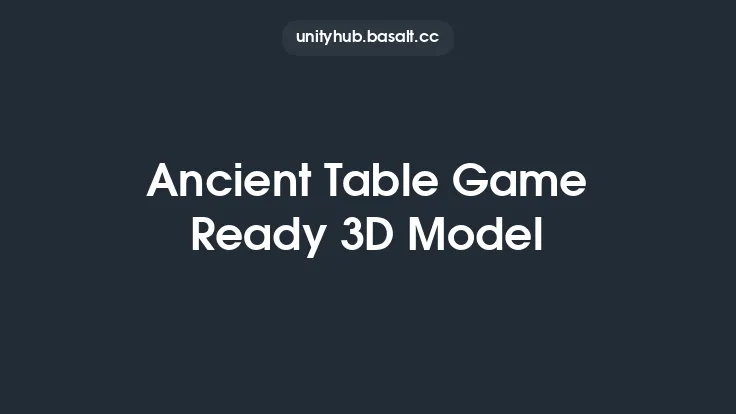 Ancient Table Game Ready 3D Model Thumbnail
