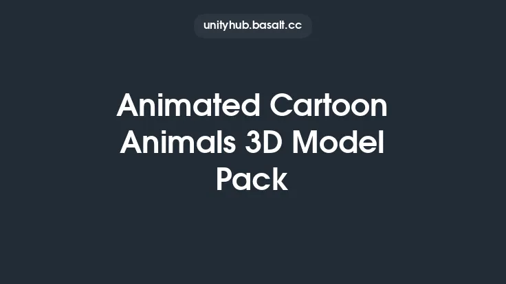 Animated Cartoon Animals 3D Model Pack Thumbnail
