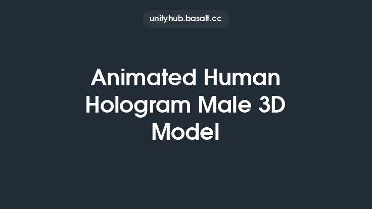 Animated Human Hologram Male 3D Model Thumbnail