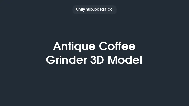 Antique Coffee Grinder 3D Model Thumbnail