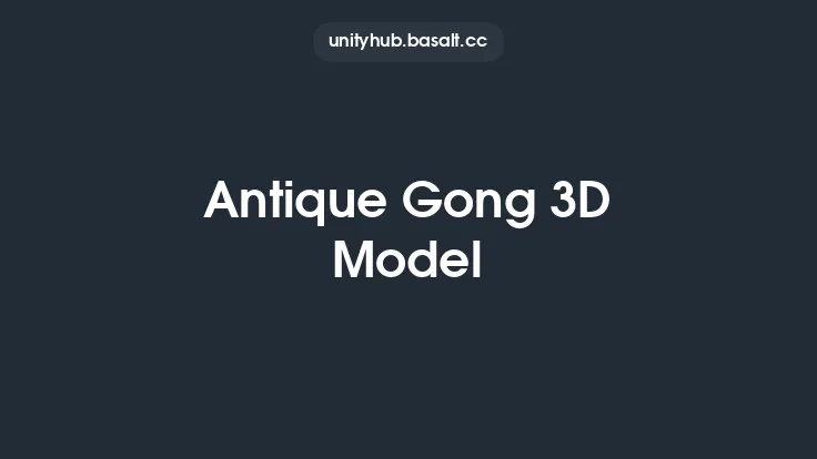 Antique Gong 3D Model Thumbnail