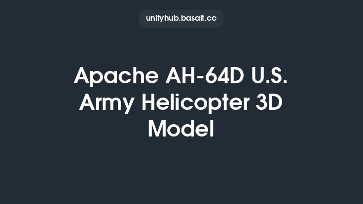 Apache AH-64D U.S. Army Helicopter 3D Model Thumbnail