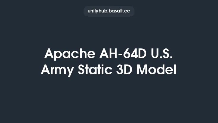 Apache AH-64D U.S. Army Static 3D Model Thumbnail