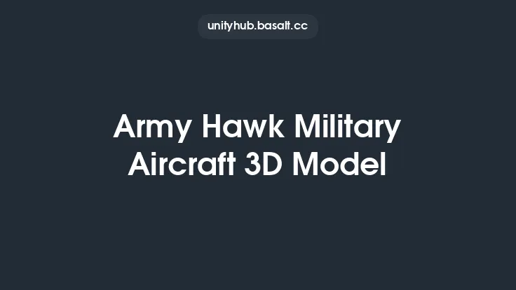 Army Hawk Military Aircraft 3D Model Thumbnail