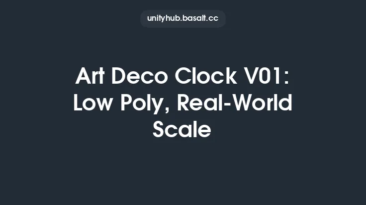 Art Deco Clock V01: Low Poly, Real-World Scale Thumbnail