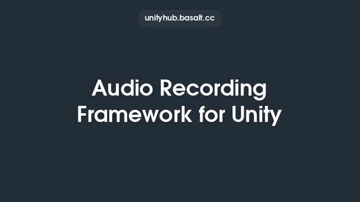 Audio Recording Framework for Unity Thumbnail