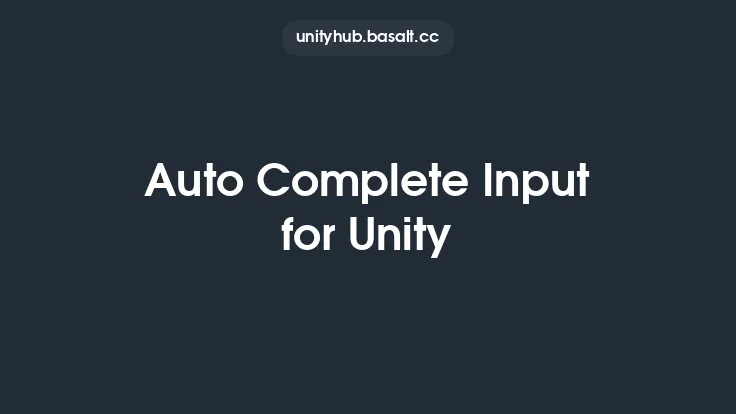 Auto Complete Input for Unity Thumbnail