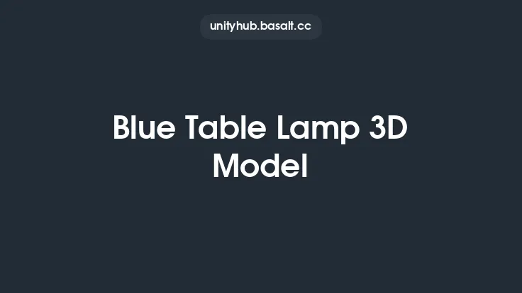 Blue Table Lamp 3D Model Thumbnail