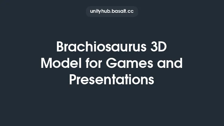 Brachiosaurus 3D Model for Games and Presentations Thumbnail