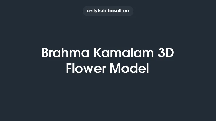 Brahma Kamalam 3D Flower Model Thumbnail