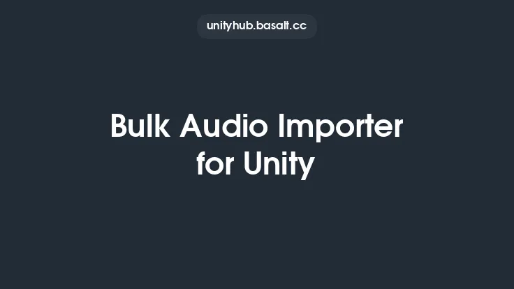 Bulk Audio Importer for Unity Thumbnail