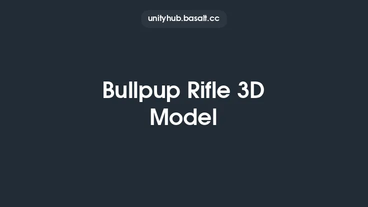 Bullpup Rifle 3D Model Thumbnail