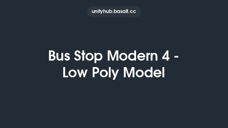 Bus Stop Modern 4 - Low Poly Model Thumbnail