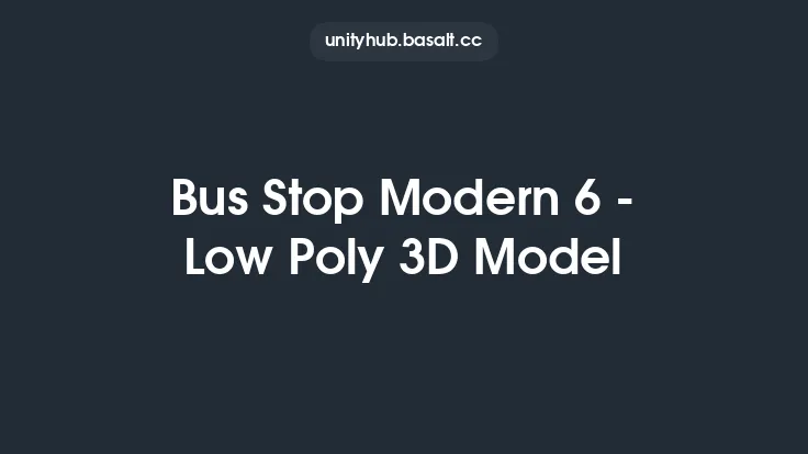 Bus Stop Modern 6 - Low Poly 3D Model Thumbnail