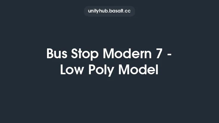 Bus Stop Modern 7 - Low Poly Model Thumbnail