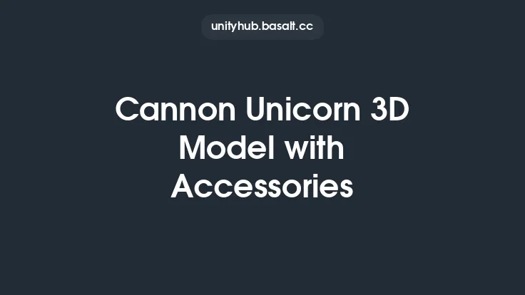 Cannon Unicorn 3D Model with Accessories Thumbnail