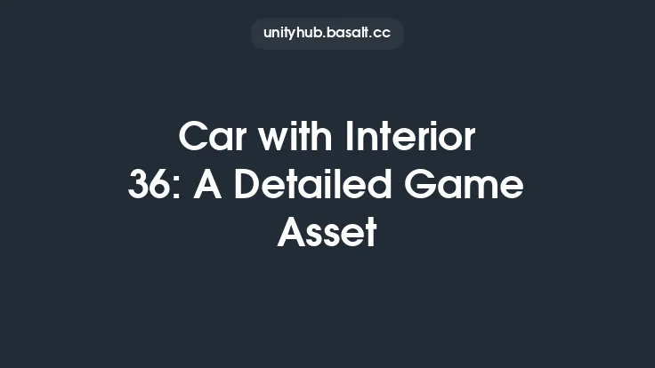 Car with Interior 36: A Detailed Game Asset Thumbnail