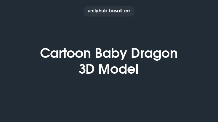 Cartoon Baby Dragon 3D Model Thumbnail