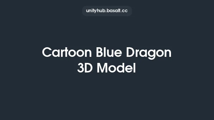 Cartoon Blue Dragon 3D Model Thumbnail