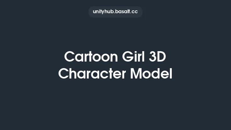 Cartoon Girl 3D Character Model Thumbnail