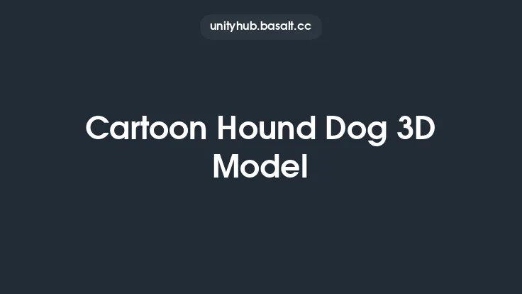 Cartoon Hound Dog 3D Model Thumbnail